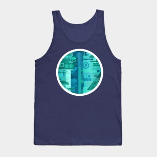 Futuristic Train Stop Tank Top